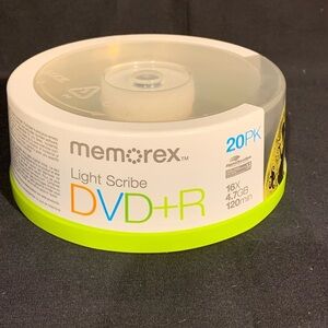 Memorex Light Scribe DVD-R 16x 4.7GB 120 minutes New 20 Pack